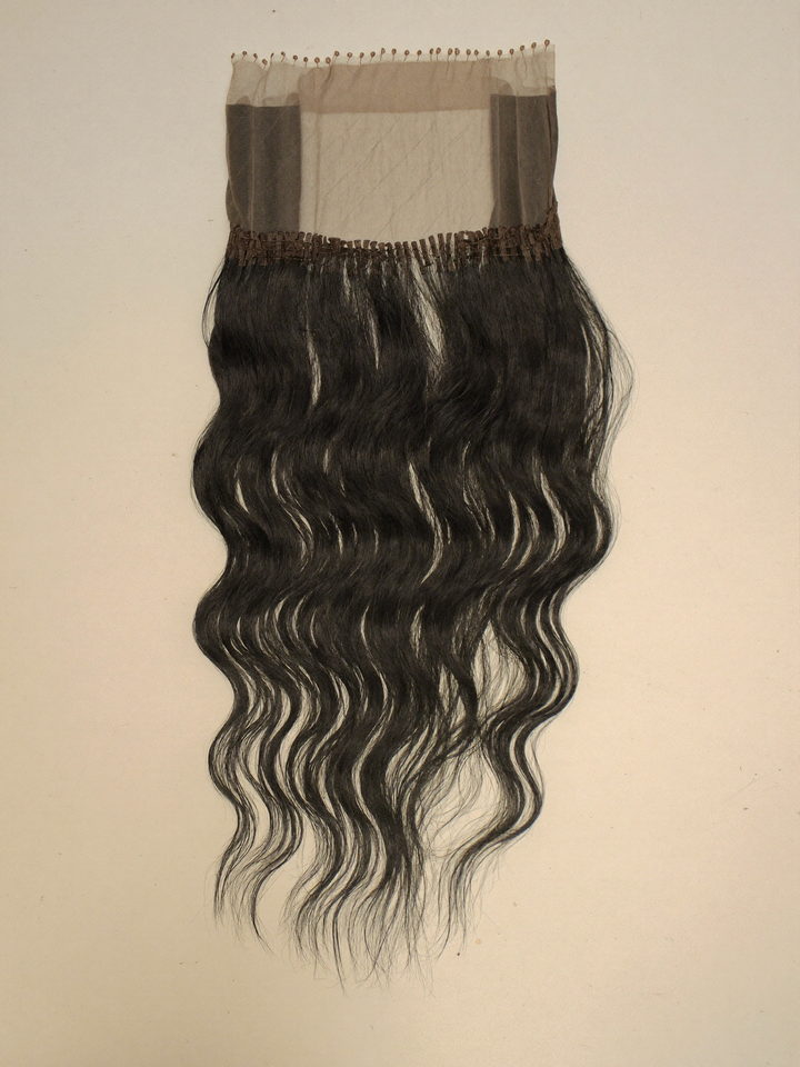 5 by 5 closure, deep wave, laid flat