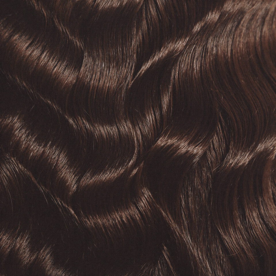 Close-up of body wave hair texture