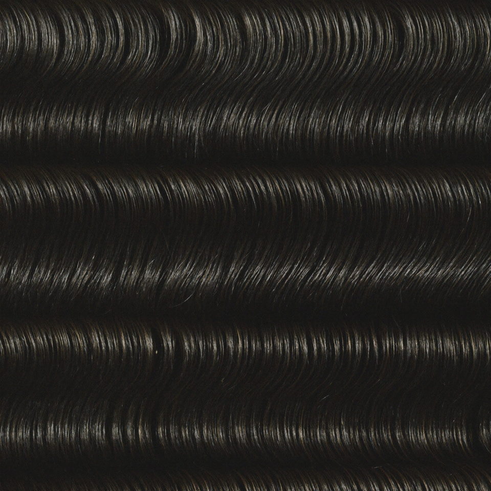 Close-up of deep wave hair texture